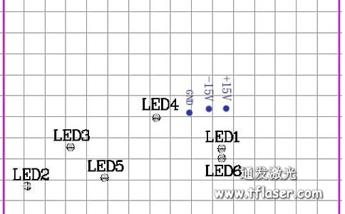 通发激光升压调流电源控制板LED示意图